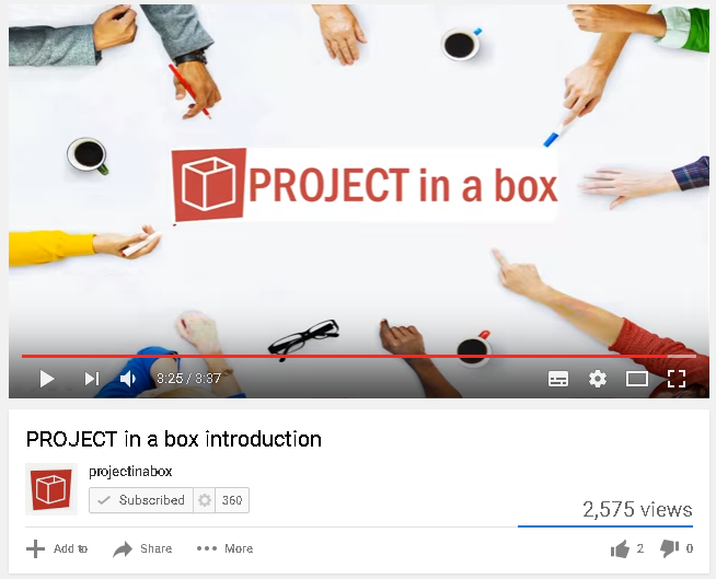 project in a box; project management software; project support